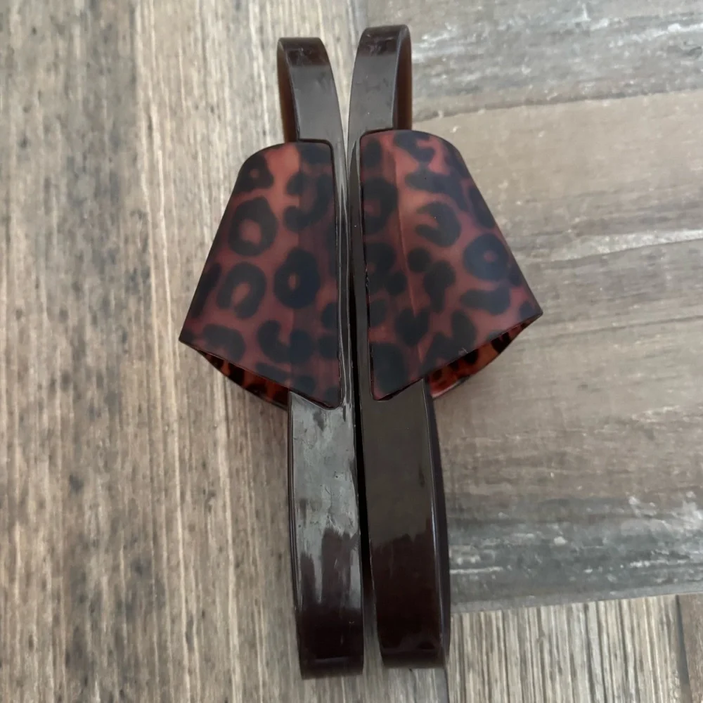 J. Crew Women's Leopard-Print Jelly Slide Sandals in Brown